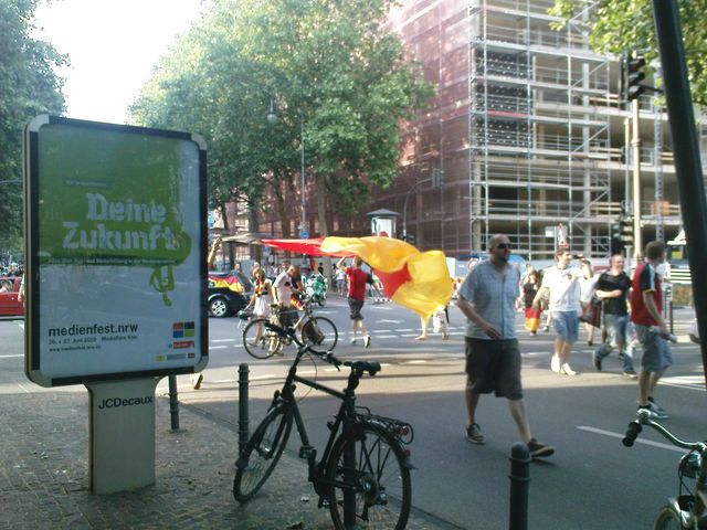 megafahne k�ln rudolfplatz wm achtelfinale wm_2010 