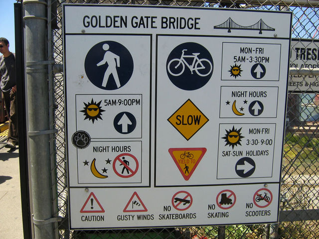 nich einfach so rauf! amerika san francisco golden gate bridge kalifornien 