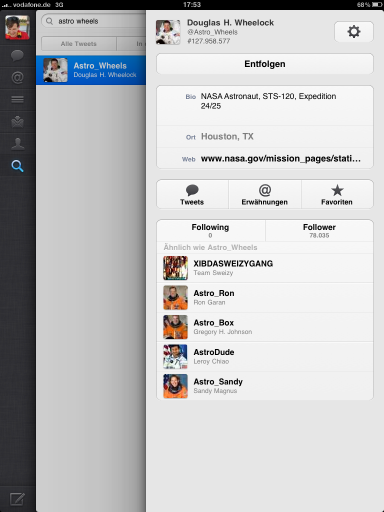 Entfolgen ipad twitter eindeutschung 